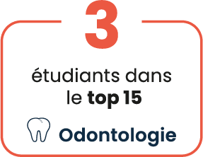 3 étudiants dans top 15 odontologie